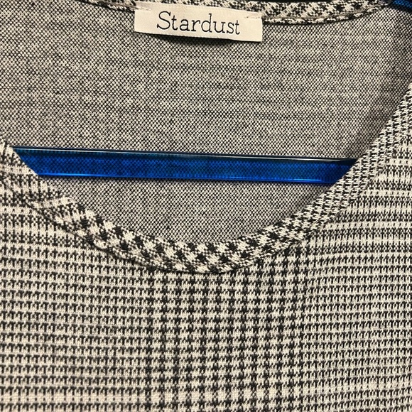 Stardust Black & White Gingham Check Sleeveless Top - Size Medium - Picture 3 of 4